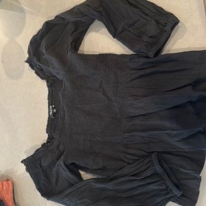Madewell black long sleeve puffy shirt, worn once
